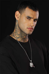 Bulldog Gangstar Iced Pendant With Chain