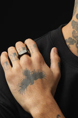 Signet Black Ring