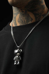 Teddy Bear Pendant With Chain