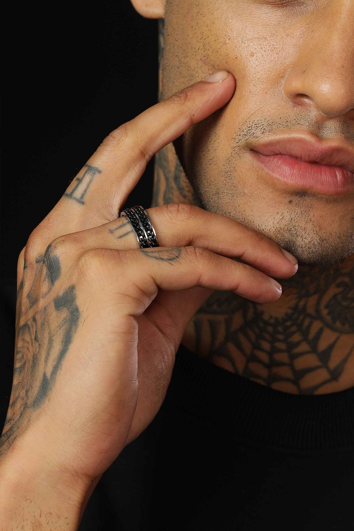 Cuban Double Chain Link Ring