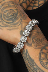 Cluster Iced Out Tennis Bracelets- 12mm