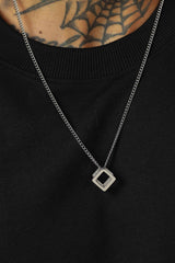 CUBIX SQUARE PENDANT WITH CHAIN