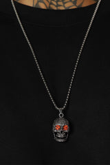 Inferno Skull Pendant With Chain