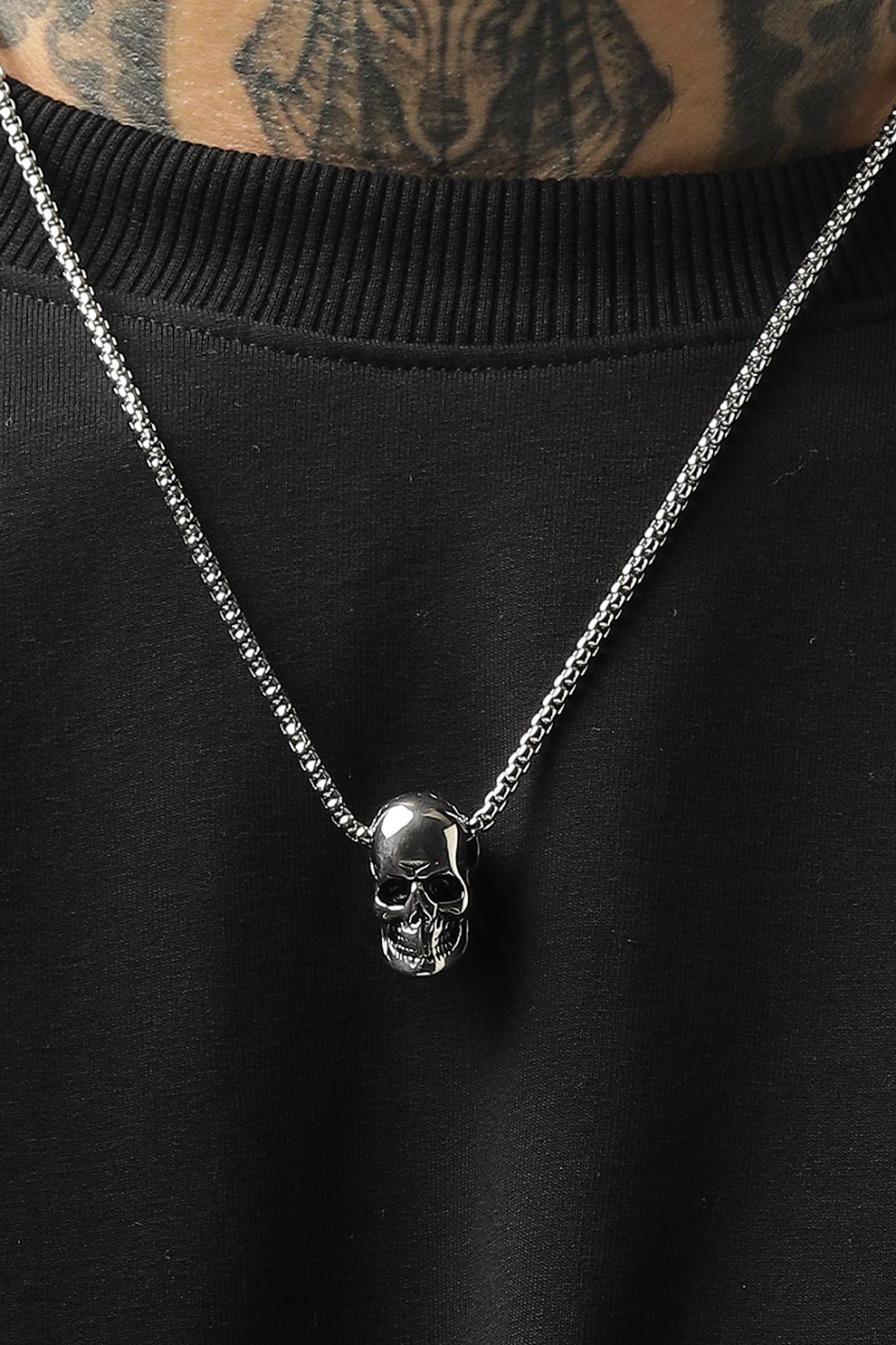 Skeleton Head Pendant With Chain