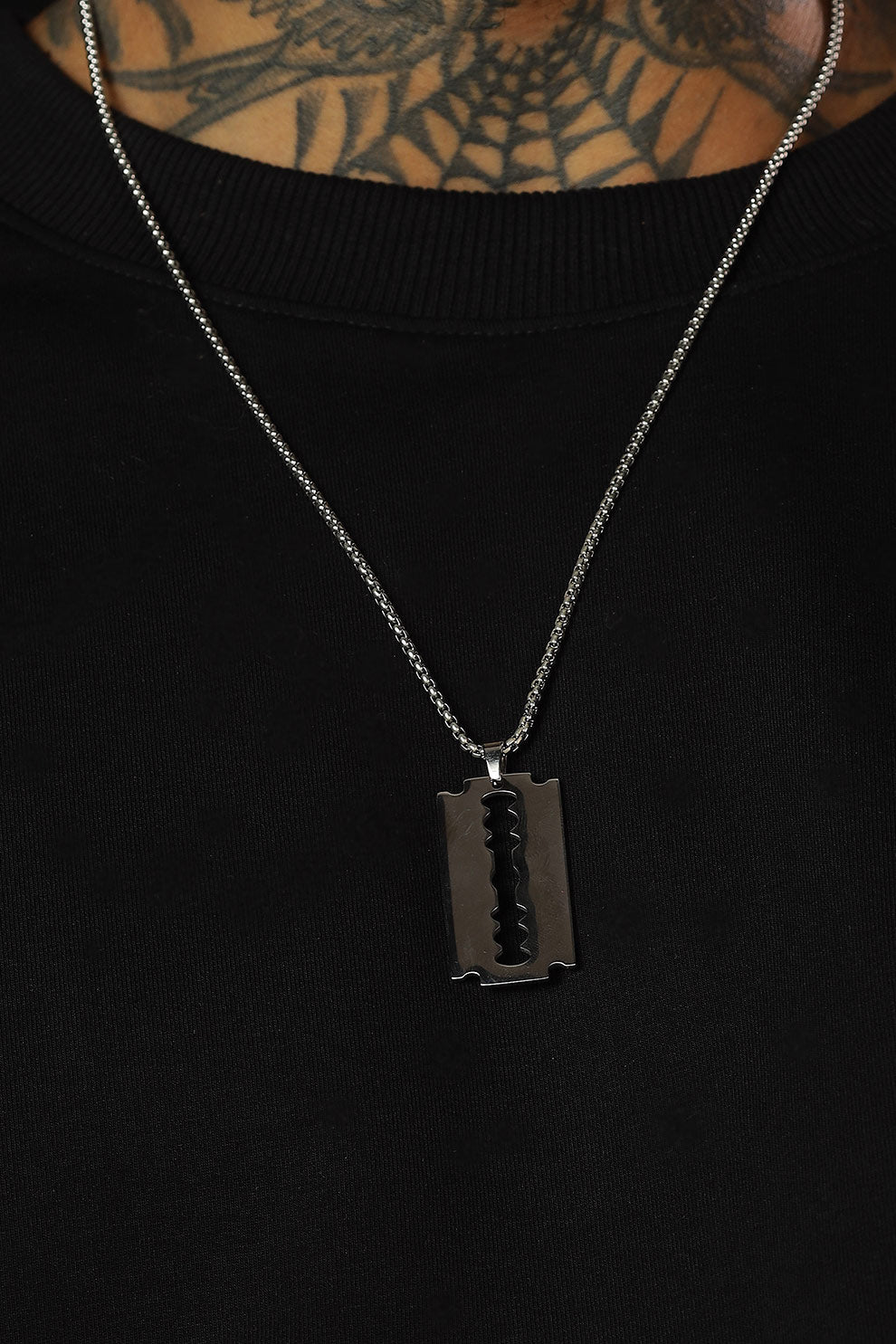 Razorblade Pendant With Chain